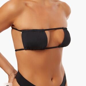WeWoreWhat ruched bandeau top!